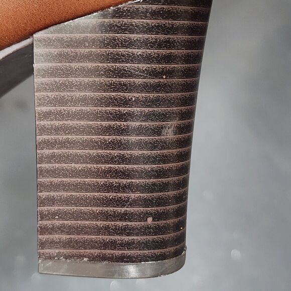 Style & Co Lucillee Ankle Boots 7 M Brown Faux Leather Pointed Toes Block Heels - Picture 13 of 14